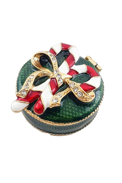 XMAS Mood, szkatułka świąteczna, zielona, wym.2x5x4cm