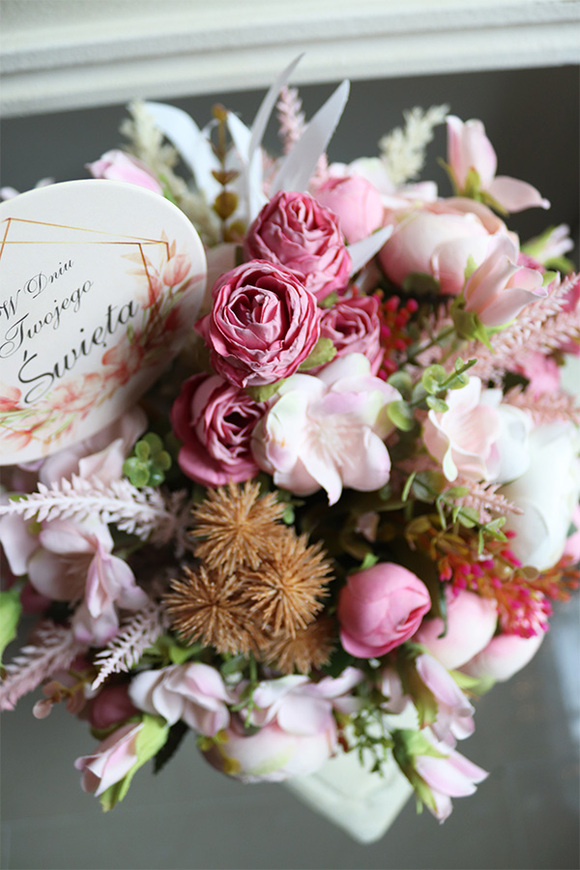 Beltresa, kompozycja na prezent z napisem na piku, wym26x27cm