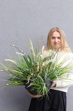 Grass Volcan 2, nowoczesna kompozycja z trawami, wys.60cm