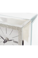 Crystals A, srebrny zegar gabinetowy, wym.15x15x5cm