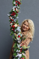 Święty Mikołaj, świąteczna girlanda