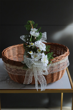 Jabłonka Bielisane, dekorowany koszyczek wielkanocny, wys.30cm