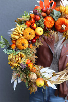 Jesienna Delicja, asymetryczny wianek jesienny