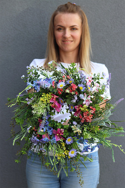 Wichrowe Wzgórza Summer, delikatny wiosenny wianek, rozp.40cm 