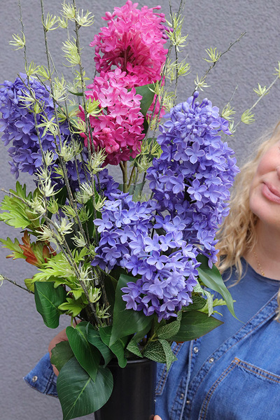  Bzy deluxe, bukiet nagrobny we wkładzie