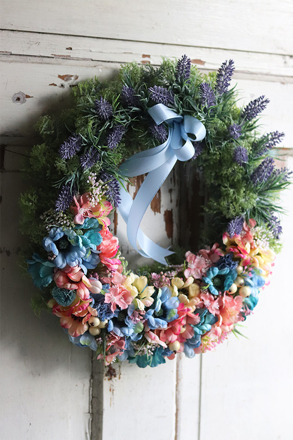 dekoracyjny wianek Margerytki 4, śr.40cm 