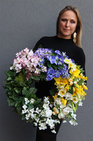 duży wiosenny wianek, Flisatti, śr.55cm