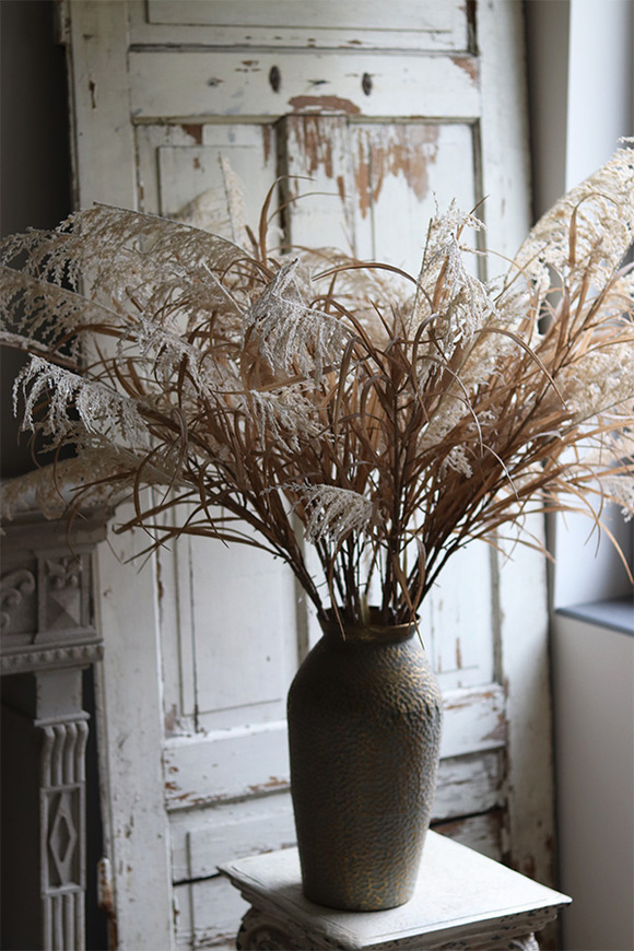 Boho London, sztuczna trawa z pióropuszami, gałązka, wys.117cm 