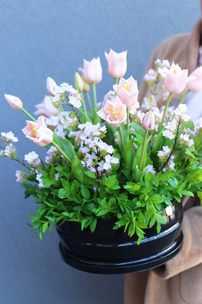 Premium Spring Pink, dekoracja nagrobna w misie