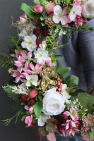 asymetryczny wianek z ptaszkiem, Helina, śr.37cm 