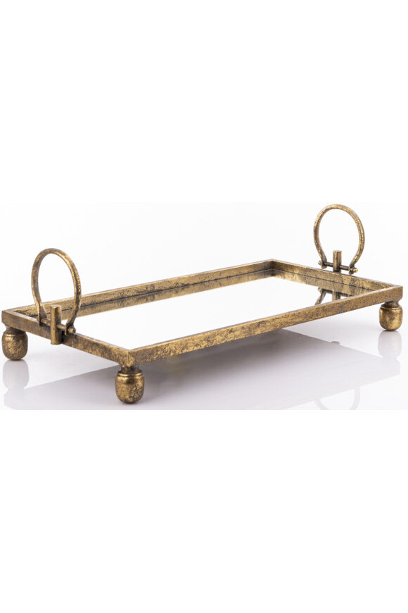 Deepika, dekoracyjna złota taca lustrzana