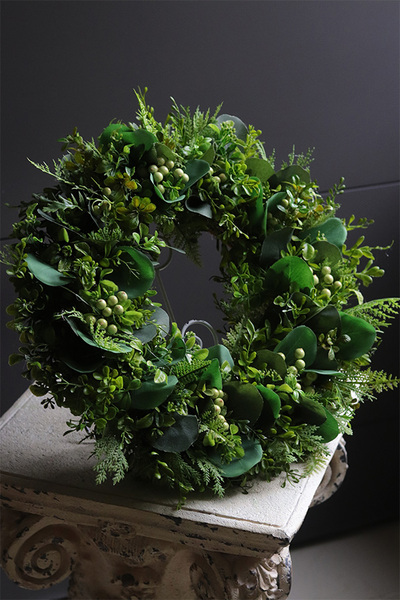 Amazonia Green House, zielony wianek z eukaliptusem