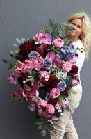 Bella Protea, różowo-fioletowa wiązanka nagrobna