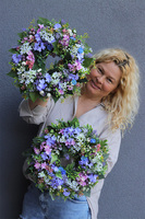 Wiosenne Bzy, kwiatowy wianek na drzwi