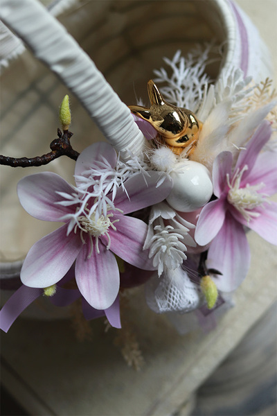 Magnoliowy Ogród, dekorowany koszyczek wielkanocny