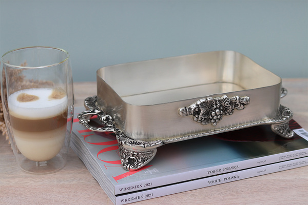 Abigail, taca / patera posrebrzana z wysokim brzegiem