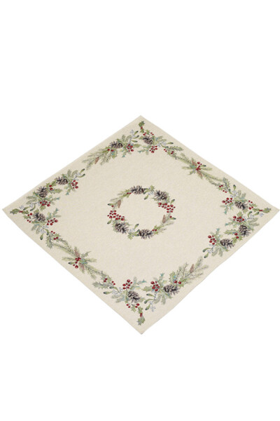 Wianki&Ostrokrzew, świąteczna serweta gobelinowa