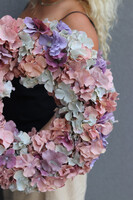 Hydrangea romance, jesienny wianek z hortensjami	