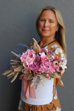 flowerbox dekoracyjny, Wrzosy Moko, wys.35cm