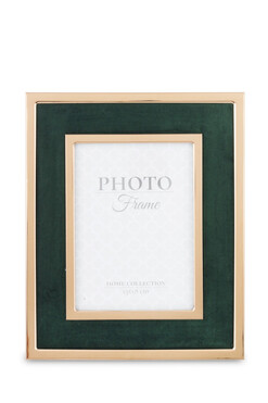 Simple Velvet Elegance, ramka na zdjęcia, zielona, wym.27x22cm