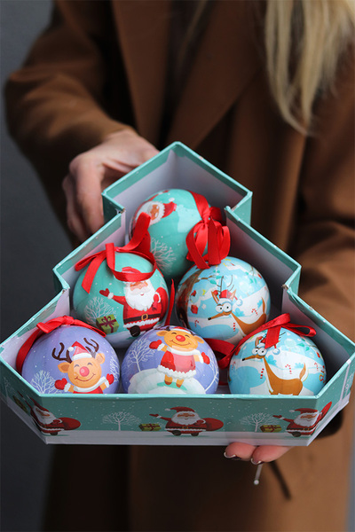 bombki dekoracyjne w pudełku prezentowym, Scandi Choinka