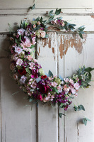 Helise Subtelle, barwny wianek na drzwi na obręczy, śr.65cm 