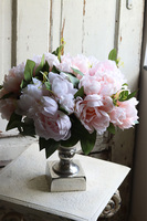 kompozycja z peoniami w pucharze, Pucharro Pink, wym.40x33cm 