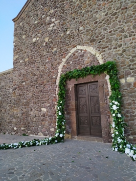 Romantic White, biała girlanda kwiatowa, dł.16m