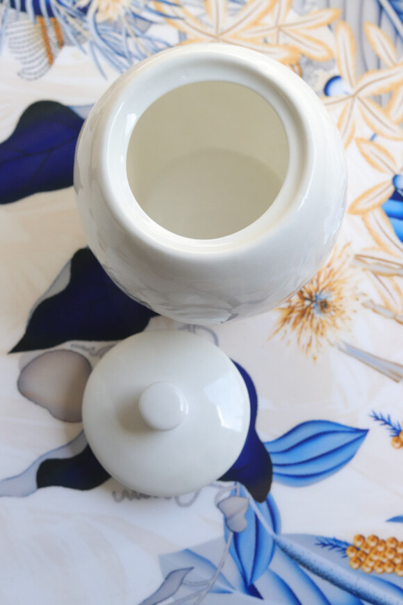 Różana, porcelanowy mlecznik i cukiernica