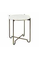 Nero, stylowy stolik kawowy z marmurowym blatem, wym.45x45x50cm