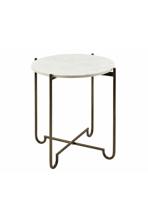 Nero, stylowy stolik kawowy z marmurowym blatem, wym.45x45x50cm