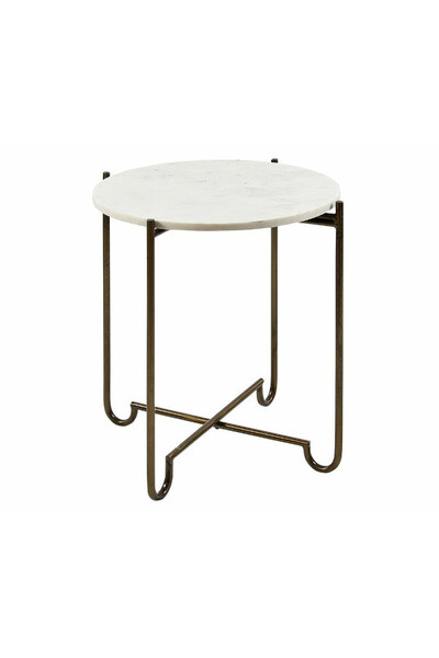 Nero, stylowy stolik kawowy z marmurowym blatem, wym.45x45x50cm