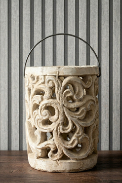 Ashok, ceramiczny ażurowy lampion, wym.19x14.5cm