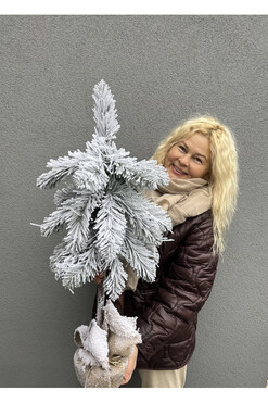 Snow Pines D, dekoracyjna choinka sztuczna w jucie, wys.80cm