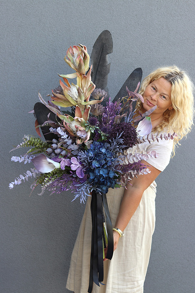 New Yorker, bukiet dekoracyjny z suszem boho