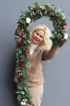 Reniferro Lux, świąteczna girlanda, dł.180cm 