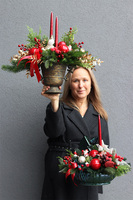 Gerenna, adwentowy stroik z bałwankiem w pucharze