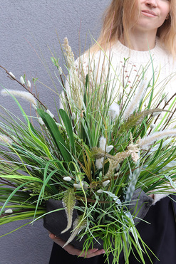 Grass Volcan 2, nowoczesna kompozycja z trawami, wys.60cm