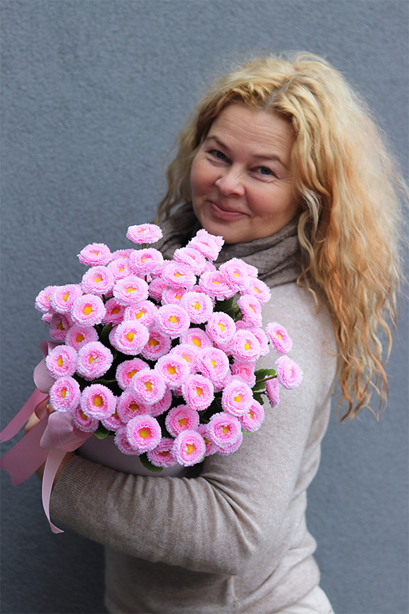 Stokrotki, flowerbox dekoracyjny