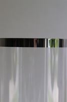 Glamour Versailles, szklany świecznik na ceramicznej nodze