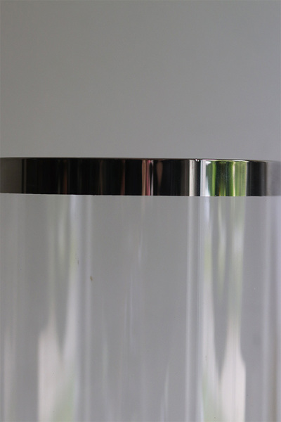 Glamour Versailles, szklany świecznik na ceramicznej nodze