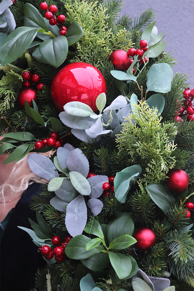 Christmas XXL, ogromny bożonarodzeniowy wianek, śr.100cm