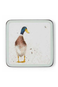 Wrendale Duck, podkładki pod kubek korkowe, małe, 8szt