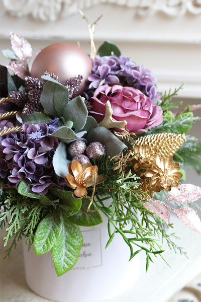 Fioletowa Victoria, świąteczny flowerbox