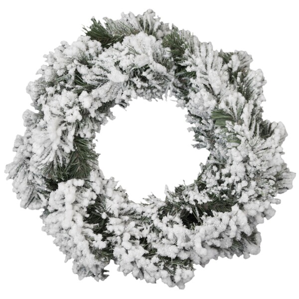 Snowy, świąteczny wianek z brokatem, wym.33x33x10cm