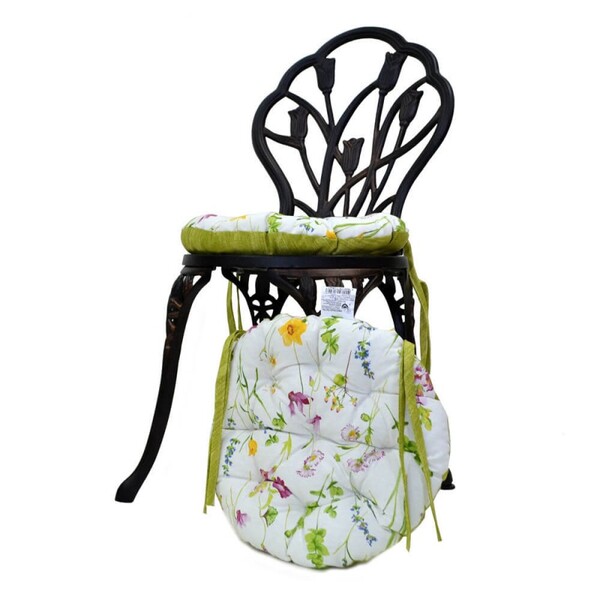 Living Meadow, poduszka na krzesło w kwiaty, śr.40cm