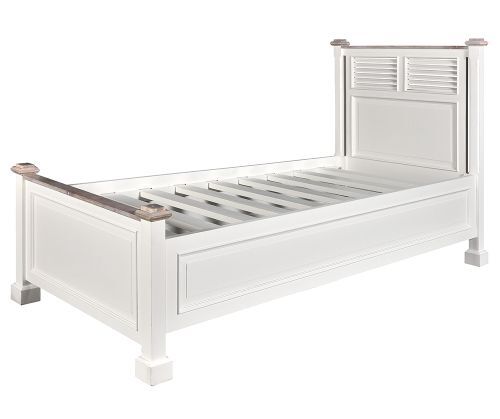 Bristol White, łóżko pojedyncze z zagłówkiem, wym.120x215x100cm
