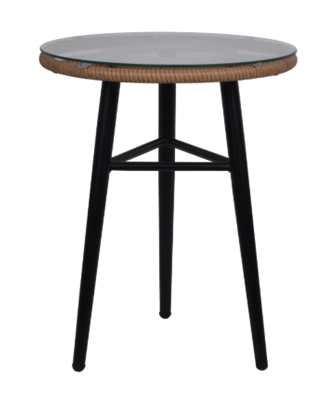 Boho, stolik kawowy rattanowy, wym.45x57cm