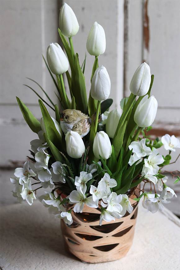 Premiosso Spring, wiosenna kompozycja z tulipanami, wys.43cm