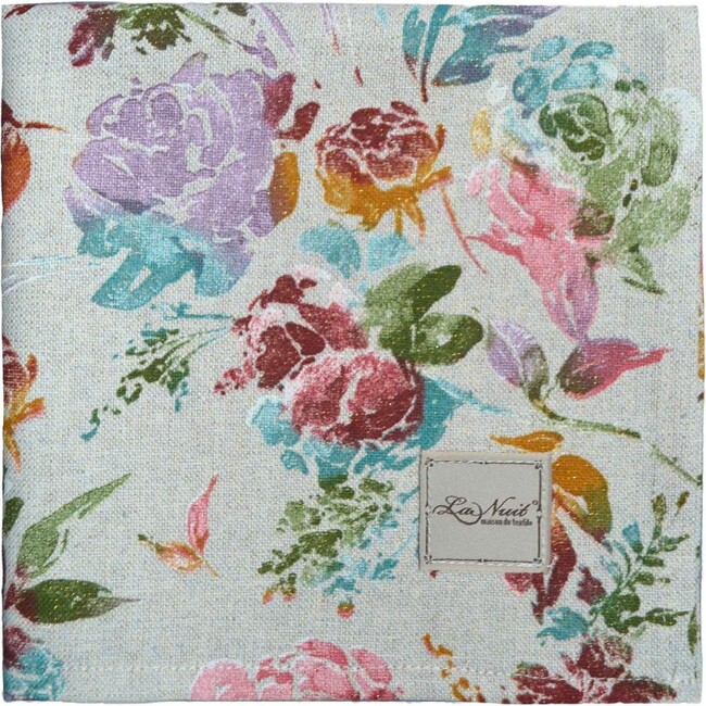 Romantique Color, bawełniana serwetka w kwiaty, wym.45x35cm 